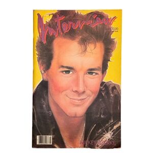 Vintage Interview Magazine March 1983 Mickey Rourke Andy Warhol Valentino Ad‎
